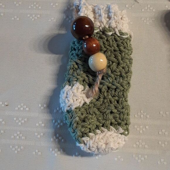 6 pc.hand crocheted sock ornaments - Picture 2 of 9
